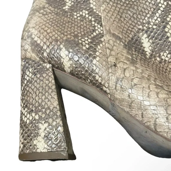 Sam Edelman Snake Print Ankle Boots - Picture 6 of 9